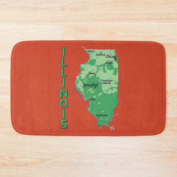 Item preview, Vintage Illinois State Map - Classic Topography & Major Cities T-Shirt designed and sold by mashmosh.