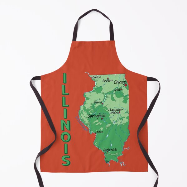 Item preview, Vintage Illinois State Map - Classic Topography & Major Cities T-Shirt designed and sold by mashmosh.