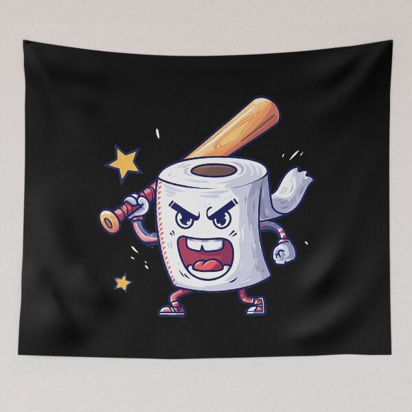 Item preview, Handsome Toilet Paper Look With Baseball Bat designed and sold by CharlotteTerri.