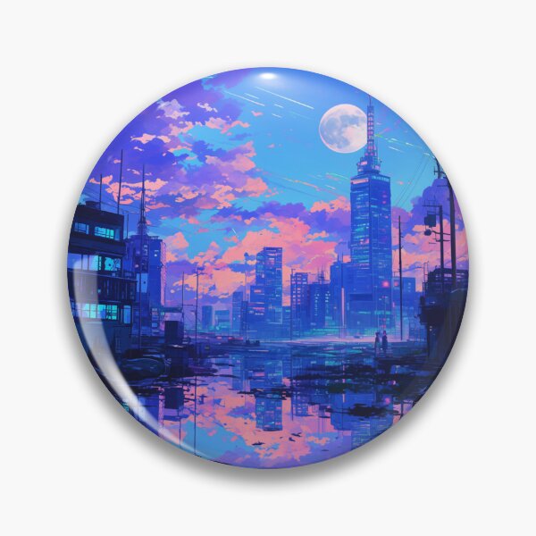 Item preview, Cyberpunk 2077 Inspired Neon City / Futuristic Dystopian Skyline / Sci-Fi Pixel Art / Retro-Futuristic World designed and sold by SMARTKIT  DESIGNAGENCY.