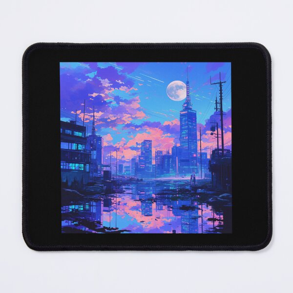 Item preview, Cyberpunk 2077 Inspired Neon City / Futuristic Dystopian Skyline / Sci-Fi Pixel Art / Retro-Futuristic World designed and sold by SMARTKIT DESIGNAGENCY.