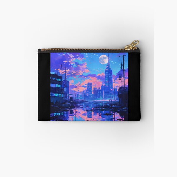 Item preview, Cyberpunk 2077 Inspired Neon City / Futuristic Dystopian Skyline / Sci-Fi Pixel Art / Retro-Futuristic World designed and sold by SMARTKIT  DESIGNAGENCY.