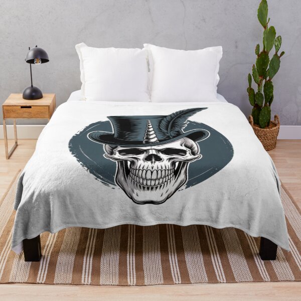 Item preview, Unicorn Skull With Top Hat Gothic Vintage Illustration designed and sold by flagylART.