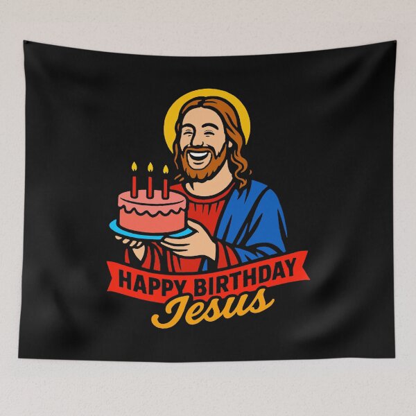Item preview, Happy Birthday Jesus Birthday Cake designed and sold by plushism.