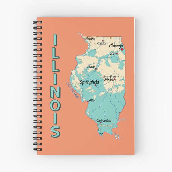 Item preview, Vintage Illinois Relief Map - Home State Pride designed and sold by mashmosh.