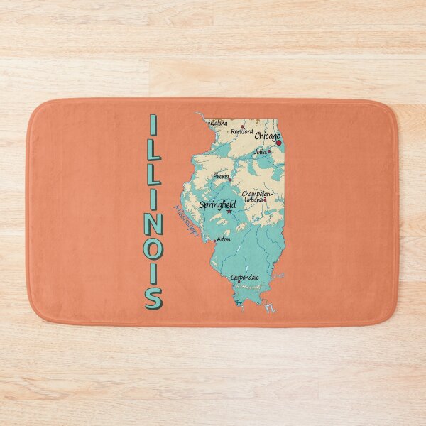 Item preview, Vintage Illinois Relief Map - Home State Pride designed and sold by mashmosh.