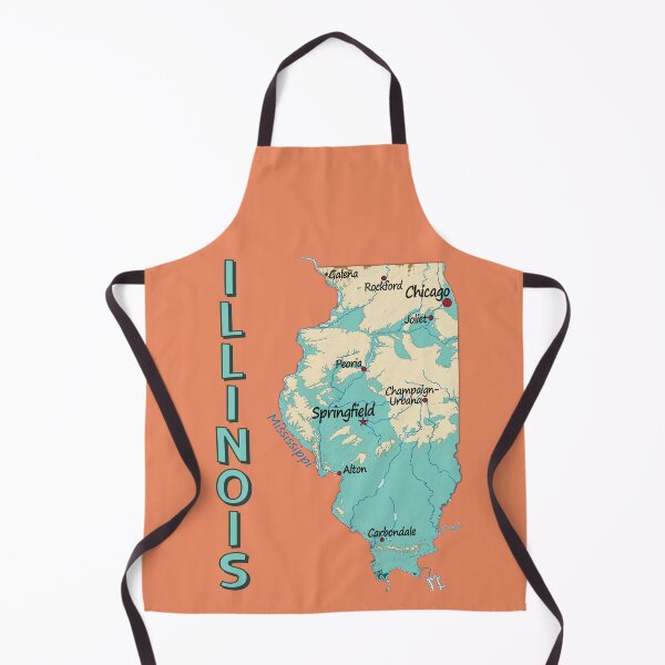 Item preview, Vintage Illinois Relief Map - Home State Pride designed and sold by mashmosh.