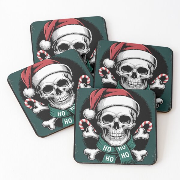 Item preview, Santa Skull With Candy Canes Dark Christmas Design designed and sold by flagylART.
