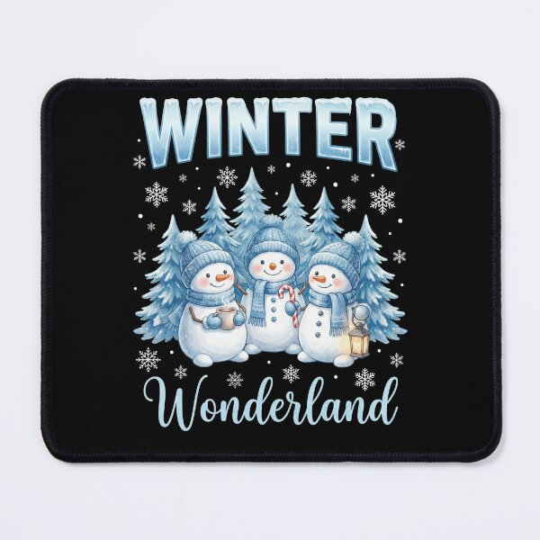Item preview, Winter Wonderland Snowman Family Cozy Scene designed and sold by FreshVibe Prints.