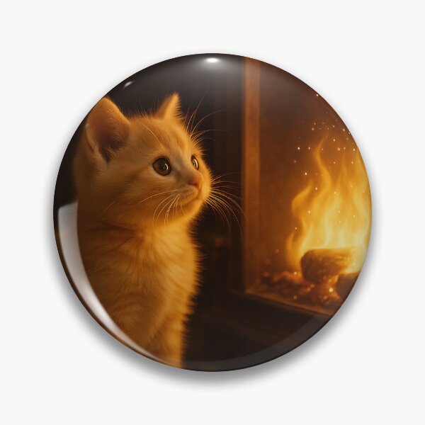 Item preview, The Fire That Doesn’t Burn – Magical Rustic Kitten designed and sold by LovelyCatGalaxy.