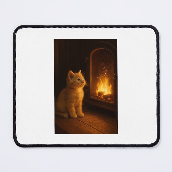 Item preview, The Fire That Doesn’t Burn – Magical Rustic Kitten designed and sold by LovelyCatGalaxy.