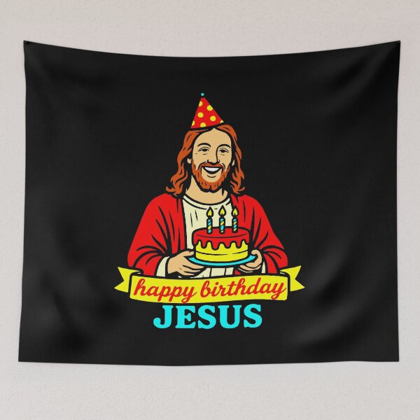 Item preview, Happy Birthday Jesus Birthday Cake designed and sold by plushism.