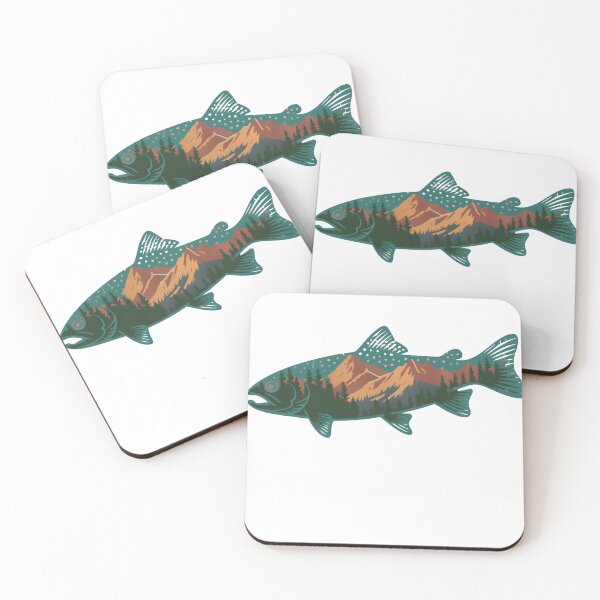 Item preview, Mountain Fish Graphic, Nature Lover  designed and sold by DesignDenDo ⭐⭐⭐⭐⭐.