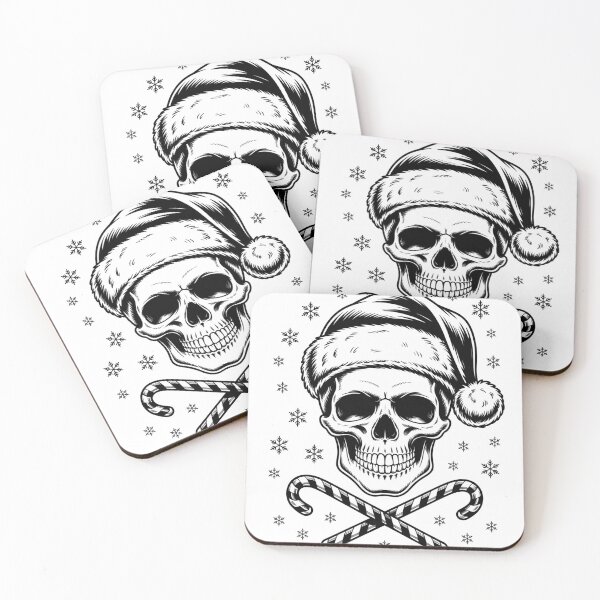 Item preview, Santa Skull Dark Christmas Gothic Holiday Design designed and sold by flagylART.