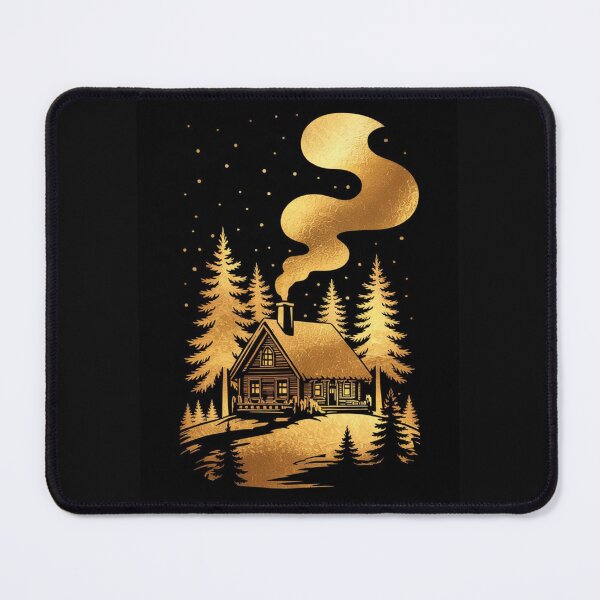 Item preview, a cozy winter cabin nestled among tall pine trees designed and sold by 123ks.