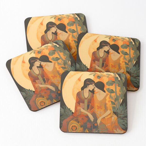 Item preview, Women in Love Moonlight Romantic Lesbian Art designed and sold by TackyTime.