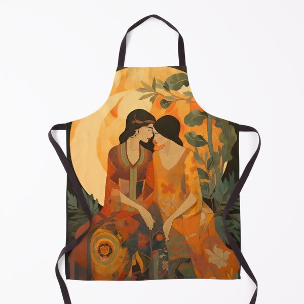 Aperçu de l'œuvre Femmes amoureuses au clair de lune Art lesbien romantique créée et vendue par TackyTime.