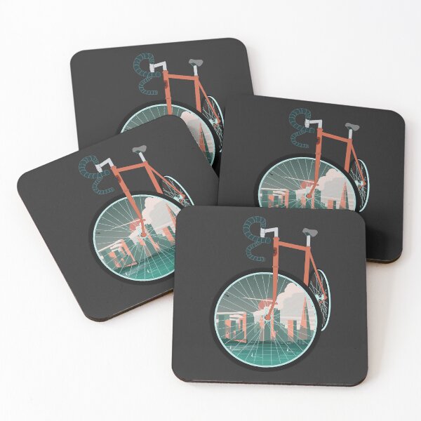 Item preview, Retro Bike and California City Skyline designed and sold by SKETCHYANDGRAPHIC.