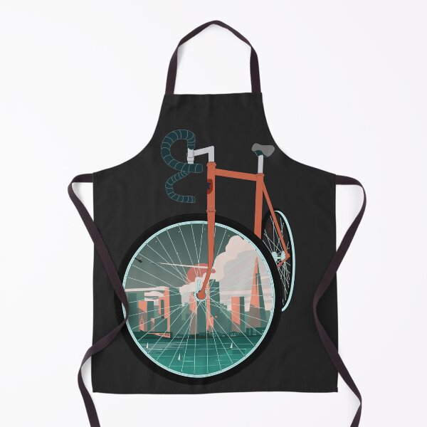 Item preview, Retro Bike and California City Skyline designed and sold by SKETCHYANDGRAPHIC.
