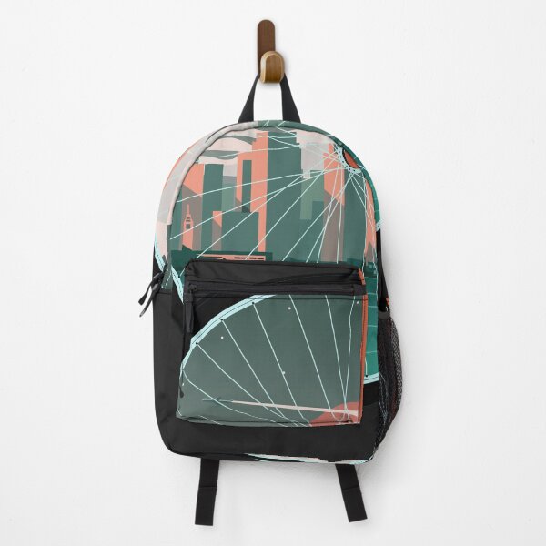 Item preview, Retro Bike and California City Skyline designed and sold by SKETCHYANDGRAPHIC.