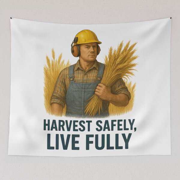 Item preview, Harvest Safely, Live Fully – Gift for Farmers & Agric Workers designed and sold by Badegi Tradings.