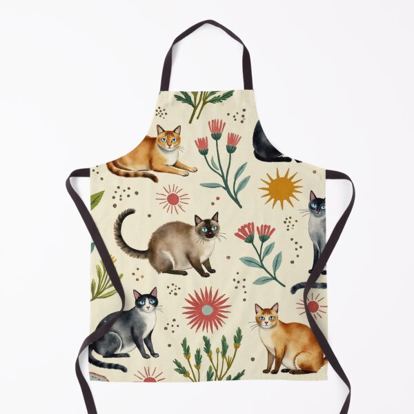 Item preview, Warm Cottage-Style Cat Illustration Pattern designed and sold by TroyTheTerrific.