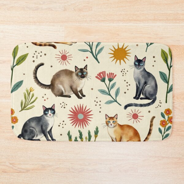Item preview, Warm Cottage-Style Cat Illustration Pattern designed and sold by TroyTheTerrific.