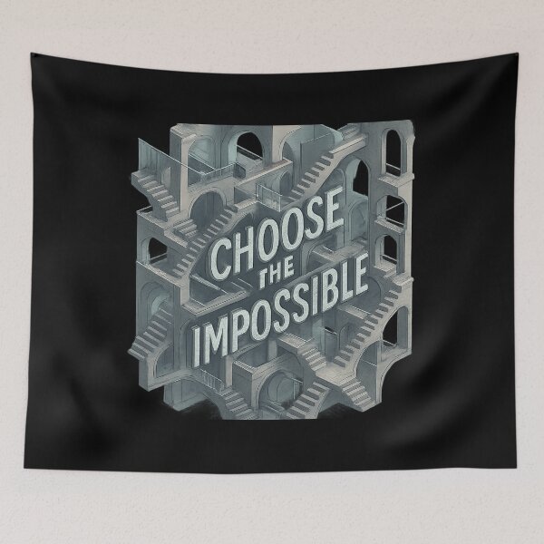 Item preview, Choose the Impossible - Surreal Neon Architecture designed and sold by MKreative Studio.