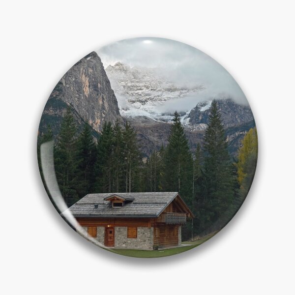 Item preview, Mountain Cabin Below Dolomite Cliffs designed and sold by caracatita75.