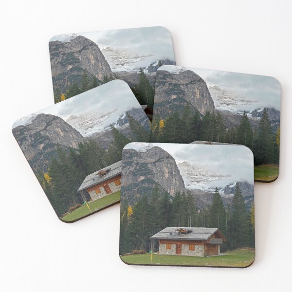 Item preview, Mountain Cabin Below Dolomite Cliffs designed and sold by caracatita75.