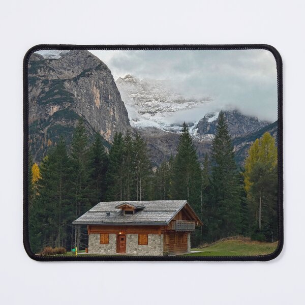 Item preview, Mountain Cabin Below Dolomite Cliffs designed and sold by caracatita75.