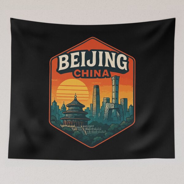 Item preview, Beijing China Retro Vintage Travel designed and sold by TomFrontierArt.