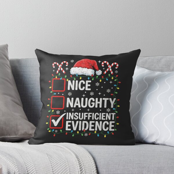 Item preview, Nice Naughty Insufficient Evidence Funny Christmas designed and sold by FreshVibe Prints.
