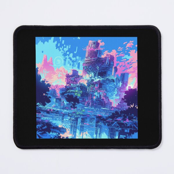 Item preview, Cyberpunk 2077 Inspired Neon City / Futuristic Dystopian Skyline / Sci-Fi Pixel Art / Retro-Futuristic World designed and sold by SMARTKIT  DESIGNAGENCY.