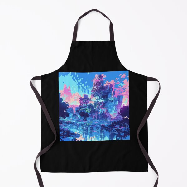 Item preview, Cyberpunk 2077 Inspired Neon City / Futuristic Dystopian Skyline / Sci-Fi Pixel Art / Retro-Futuristic World designed and sold by SMARTKIT  DESIGNAGENCY.