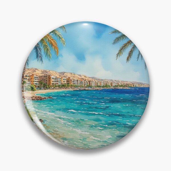 Item preview, Watercolor beach scene - Coastal Paradise Art designed and sold by DreamyArtStudio70.