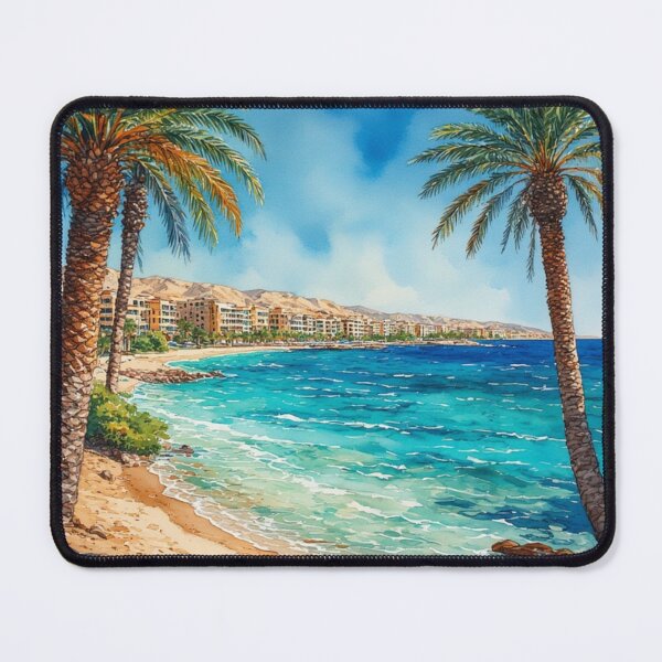 Item preview, Watercolor beach scene - Coastal Paradise Art designed and sold by DreamyArtStudio70.