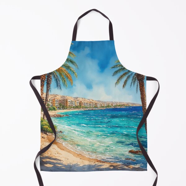 Item preview, Watercolor beach scene - Coastal Paradise Art designed and sold by DreamyArtStudio70.