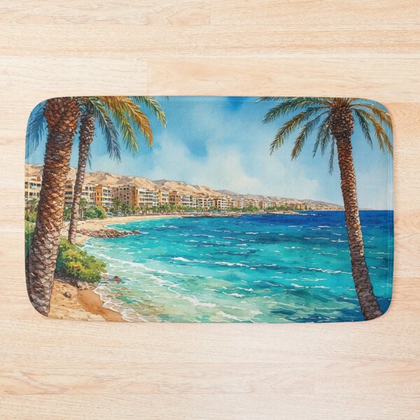 Item preview, Watercolor beach scene - Coastal Paradise Art designed and sold by DreamyArtStudio70.