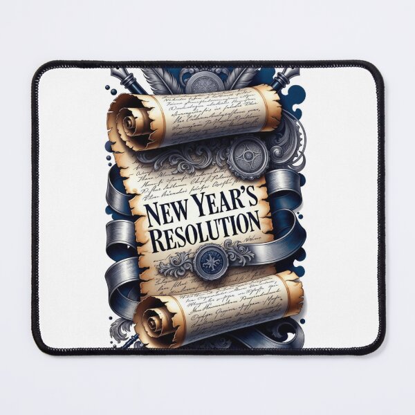 Item preview, New Year's Resolution T-Shirt, Ornate Scroll Premium Graphic, Evergreen Holiday Apparel designed and sold by YMLux.