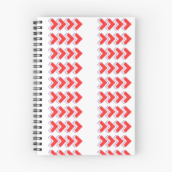 Item preview, Chevron arrow sign direction and navigation horizontal stripe. Predominantly red and Blue colour on white background designed and sold by Giree07.