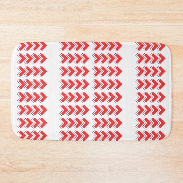 Item preview, Chevron arrow sign direction and navigation horizontal stripe. Predominantly red and Blue colour on white background designed and sold by Giree07.