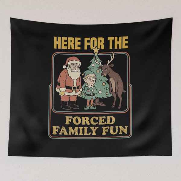 Item preview, Forced Family Fun Retro Christmas Humor Design designed and sold by FreshVibe Prints.