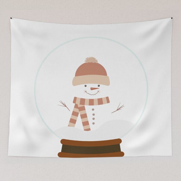 Item preview,  A snowman in a snow globe. Festive background. Christmas poster design. designed and sold by Natalia4321.