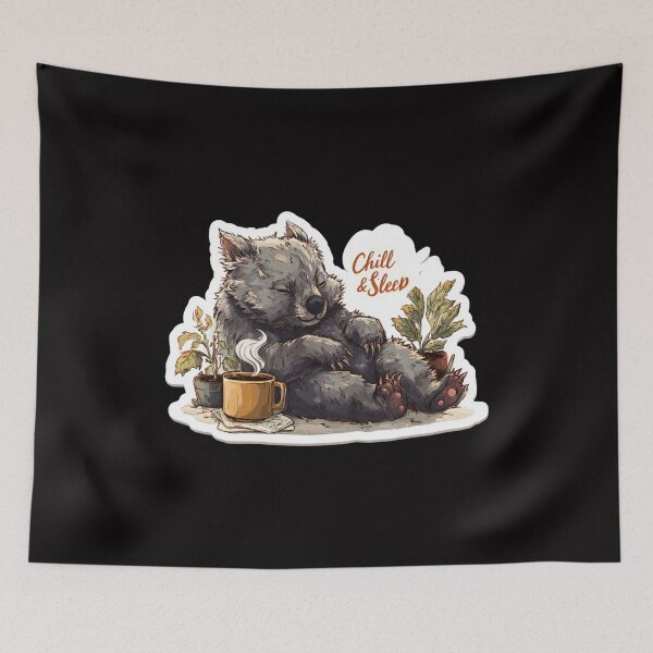 Item preview, Cute Relaxing Wombat – Chill and Sleep Art designed and sold by KZurHTPC.