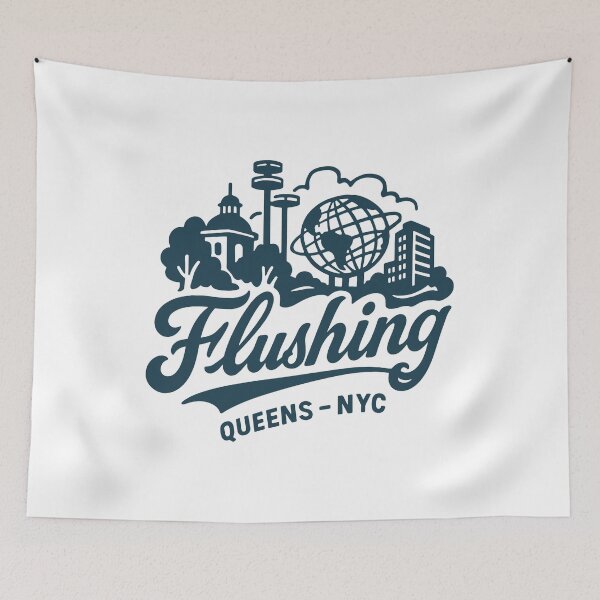 Item preview, Flushing Queens Street Skyline designed and sold by Boogosh.