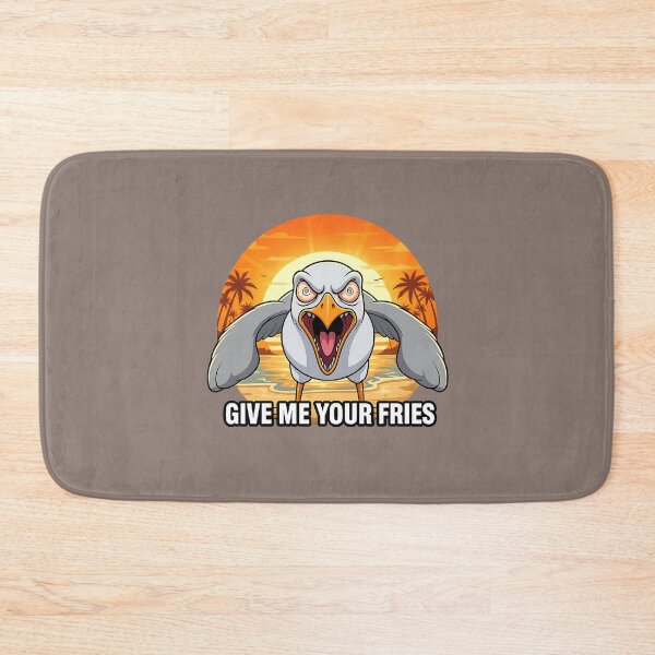 Item preview, Aggressive LA Seagull “Give Me Your Fries” Sticker designed and sold by YuliaHulia.