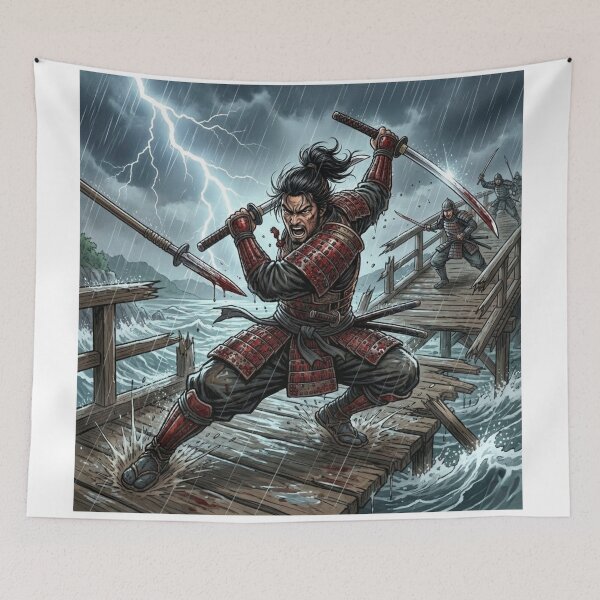Item preview, Miyamoto Musashi – Duel in the Thunderstorm designed and sold by Mori-no-Akari.