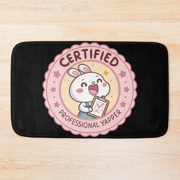 Item preview, Certified Professional Yapper Kawaii – Cute Cartoon Chatty Meme Badge designed and sold by VividOrganica.