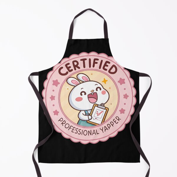 Item preview, Certified Professional Yapper Kawaii – Cute Cartoon Chatty Meme Badge designed and sold by VividOrganica.